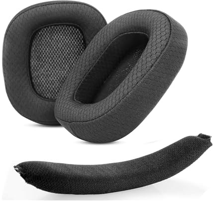 G533 Ohrpolster und Kopfbügelpolster für Logitech G533 Headset Ersatz-Ohrpolster mit Strapazierfähiger Stoff und Memory-Schaum