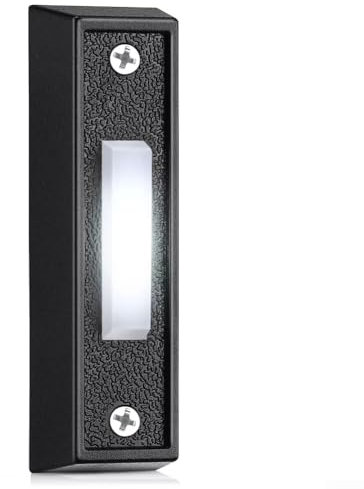 Feegow Ring Doorbell Wired - Illuminated Door Bell Push Wired Doorbell With LED Light, Wall Mounted Door Bell Push Ring Doorbell Button Replacement, Türklingel