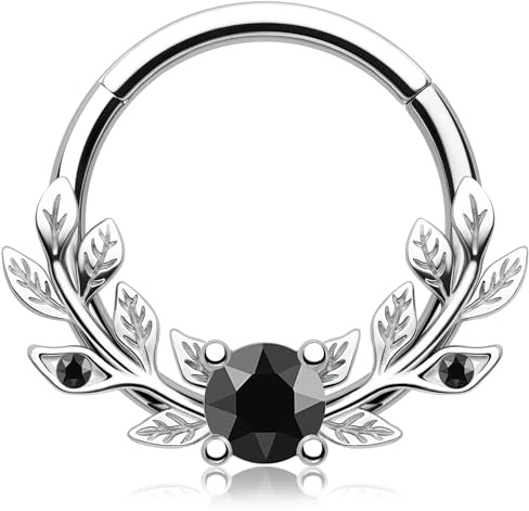 Melighting Vine Septum Ring CZ Knorpel Ohrring 316L Edelstahl Daith Ohrringe Helix Piercing Schmuck für Frauen Männer
