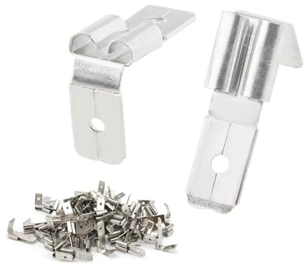 HJIAMA Kabelschuh 80 Stück, Doppelter Kabelschuhe Flachstecker, Kabel-Verbinder, Elektrischer Steckverbinder für Fahrzeuge, Haushaltsgeräte, DIY-Drahtverbindung