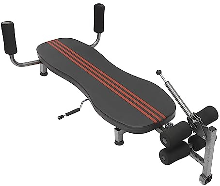 Rückenstreck-Dekompressionsbank Traktions-Inversionstisch,Lumbaltrainer Buckelkorrektur 150 kg Belastbarkeit,1,85 Meter Einstellbare Rückenstreckung für das Training Hause im Fitnessstudio