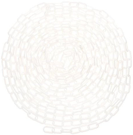 FUNOMOCYA 10m Weiß Kunststoff Verkehrs Barriere Kette Leichte Robuste Für