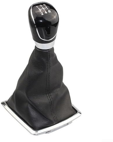 AJVAAIAC Schaltknauf Schaltsack Schaltmanschette 5 Gang für Ford Focus MK2 MK3 MK4, aus korrosionsbeständigem PU-Leder