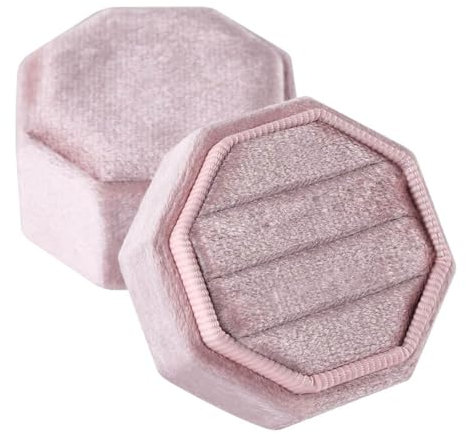 Tmboryuu Präsentationsbox Mit DREI Ringen Aus Achteckigem Plüsch Flanellsamt Ringe Box Vorschlagsbox Geeignet Für Verschiedene Anlässe