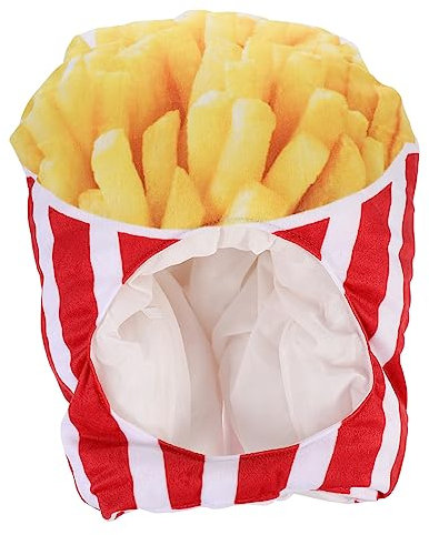 HAWILLOSCH 1stück Lustiger Französischer Pommes Frites Hut Plüsch Kopfstück Für Partys Festivals Und Cosplay Bequemes Kostümzubehör Für Erwachsene
