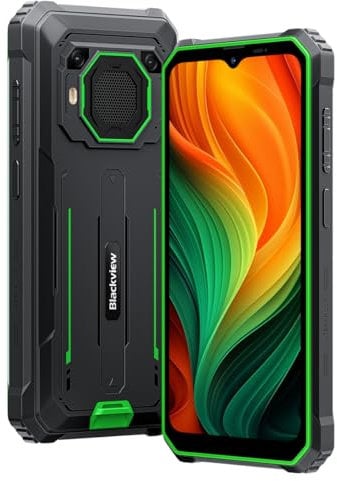 Blackview BV6200 Plus Rugged Mobile Phone, 24GB+256GB, 11000mAh Battery, 3W 98dB Ultra-loud Speaker, 16MP+13MP+2MP, 6.56'' HD+, Android 14 DUAL SIM IP68 Outdoor Smartphone Unlocked, GPS NFC Green