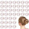AEIOPRS 40 Pcs Unsichtbare Haarnetze für Krankenschwestern Tänzerinnen Flugbegleiterinnen Feinmaschig Elastisch Ideal für Ballettbrötchen Kaffee
