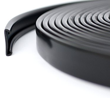 10m PVC Outdoor Schwarz Treppenhandlauf Haltbarer Kunststoff Handlauf für den Außenbereich 40x8mm