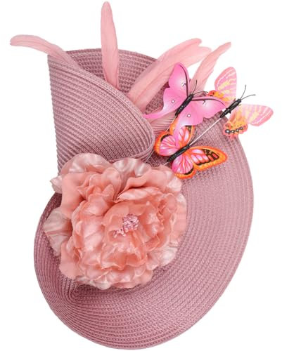 CALLARON Hochzeit Hut für Frauen Fascinator Hüte für Tee Party Schmetterling Stirnband Braut