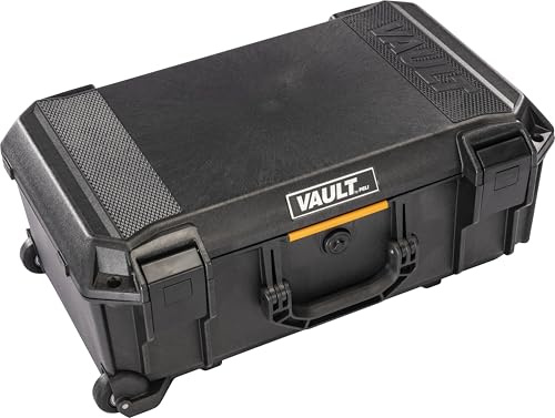 PELI Vault Schutzkoffer; Überlegener Schutz für wertvolle Ausrüstung; Wetterfest & staubdicht; Farbe: Schwarz