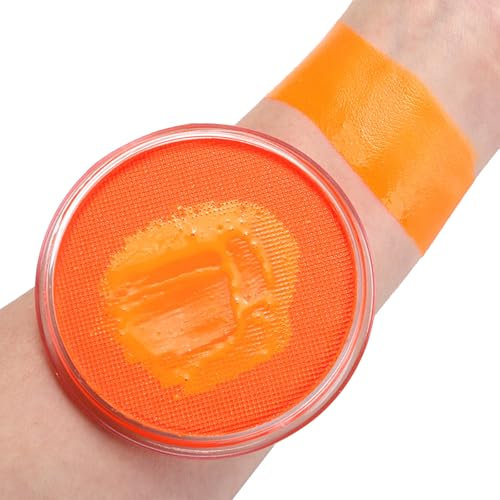 HISUNBEN Body Paints Upgrade 30g Face Paint and Children Washable Body Colour Face Paint Children's Make-Up Theatre Carnival Halloween Party UV-Orange-2