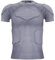 Zicac Sports Compression Shirt, Atmungsaktiv Stoßschutz Sport Tshirts Herren, Rundumschutz Kompressionsshirt Herren für Fußball Basketball Paintball Rugby Radfahren Curling Baseball (Grau)