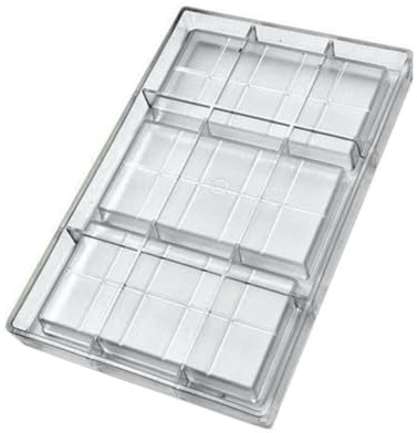 VIOPDER Molde de Barra de Chocolate de Policarbonato para Hacer Dulces, Hornear y Bocadillos Dulces, Aparato Duradero para Panadería Profesional.