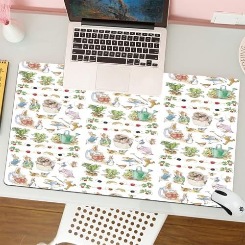 MESHIZIY Tapis de Souris Gaming 800x300mm,Modèle Aquarelle sans Couture avec Tamia et mûre isolée sur Fond Blanc. Idé,Mouse Pad Mat, sous-Main Bureau Gamer Extra Large en Tissu, Base antidérapante