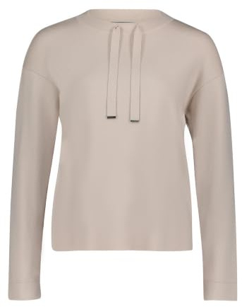 Betty Barclay Damen Feinstrickpullover mit Seitenschlitzen 46, beige