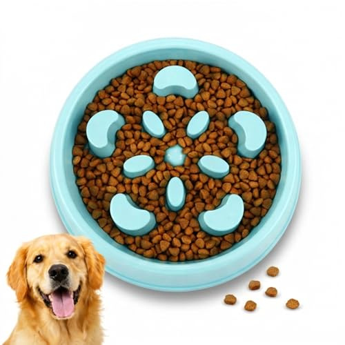 Comedero Antivoracidad Lento para Perros - Anti Ansiedad y Antideslizante - Slow Feeder Bowl - Comedero Interactivo para Mascotas - Reduce Atragantamiento y Mejora la Digestión - Perro Mediano