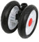 sourcing map 140mm diamètre roue pivotante poussette double en plastique rouleau poulie pour tube 19mm