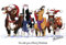 Weihnachtskarte, Motiv: Rind oder Kuh. Alex Underdown We Wish You a Moody Christmas