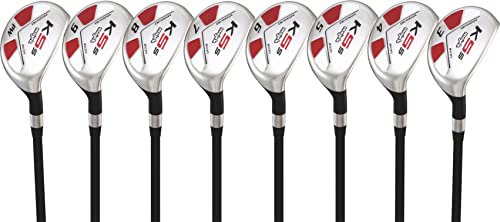 Majek Herren-Golfschläger für Herren, Einheitsgröße, Hybrid-Komplettset, bestehend aus: #3, 4, 5, 6, 7, 8, 9, PW Senior Flex insgesamt 8 Rechtshänder, New Utility A Flex-Schläger