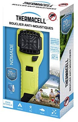 THERMACELL THNOMADVERT Bouclier Anti-Moustiques Vaporisateur-Portable Nomade Vert + Recharge Incluse pour 12H de Protection