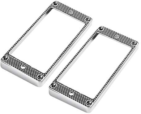 2 x Pickup Befestigungsringe, aus Metall, Humbucker Tonabnehmer Pickup-Rahmen mit Schrauben