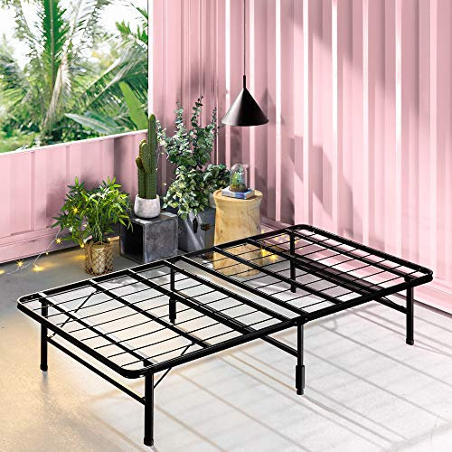 Zinus SmartBase Klappbett 100x200 cm - Höhe 35 cm - Ideal für ein Gästebett - Stauraum unter dem Bett - Schwarz