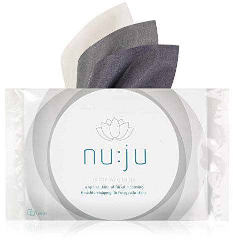 nu:ju Abschminktuch/Gesichtsreinigungstuch get them all aus EVOLON | Abschminken nur mit Wasser | 3er Pack inkl. Etui - antibakteriell, sanft zur Haut, wiederverwendbar & waschbar bis 95°C