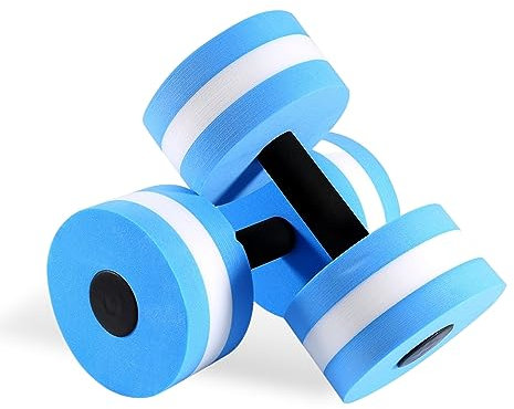 Keenso Mancuernas de Espuma de Ejercicio acuático, Pesas de Gimnasia para Terapia de Agua, Ejercicio de Piscina de Pesas aeróbicas acuáticas