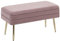 Bank mit Stauraum aus Samtstoff in rosa/gold Durham