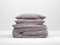 ZO! HOME Cotton Bettwäsche 155x220 cm Lino Purple Lavender Pflaume meliert Uni
