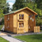 BillyOh Kids Playhouse Wooden Play House Wendy House Garden Outdoor Boys Girls Kids Toys Peardrop Extra (6x7 with Fence)