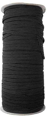 Banda elástica plana de 3 mm, cordón elástico negro ancho cuerda elástica para bricolaje costura manualidades ropa, 250 metros