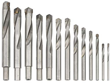 Unxuey Lot de 13 forets hélicoïdaux en carbure de tungstène en acier inoxydable et alliage de zinc pour acier inoxydable/cuivre/aluminium/alliage de zinc, 3 4 5 6 7 8 9 10 11 12 13,5 14 15 mm