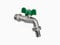 zencQ Rubinetto a Sfera portagomma 1/2” | PN16 Rubinetto d’ottonefarfalla farfalla Leva in Acciaio, Ideale per Fontana da Giardino, Tubi da irrigazione, in casa per Lavatrice