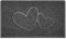 Nicoman Double Heart Embossed Shape Door Mat Dirt Trapper PVC Spaghetti Mat Washable Quick Drying Barrier Doormat-Dark Grey (Drainage Open-Back)-Medium (75x44cm)