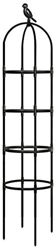 Marooma Treillis d'arche de jardin en fer avec treillis pour plantes - 190,87 cm - Arche de jardin décorative verticale - Noir