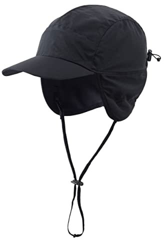 Magracy Outdoor-Baseballkappe für Herren, wasserdicht, Wintermütze mit Ohrenklappen, Schwarz , L