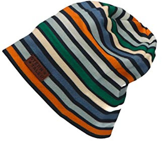 Sterntaler Baby Jungen Beanie Baby Slouch-Beanie Streifen Mütze - Beanie Baby - aus bedrucktem Sweat mit Streifen - marine, 53