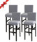 Jaotto Stuhlhussen 4er Set, Stretch Barhockerbezüge Abnehmbarer Waschbarer, Stühle Schutz Dekoration, Stuhlbezug Barhocker Stuhlbezüge für Pub Counter Bar Café(Rauchgrau,4 Stück)