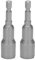 2Pcs Wing Nut Driver Set,Slot Wing Nuts Drill Bit Socket Wrenches Set,1/4inch Hex Drills for Panel Nuts Screws Eye C
