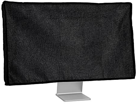 kwmobile Dust Cover for 34-35 monitor - Linen Monitor Display Protector - Protect Your Computer Screen - Black