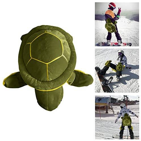 Ski Schutzausrüstung Turtle für Kinder Damen Herren,Schildkröte Skateboard Hüftprotektor Knieschoner,Snowboard Skifahren Hip Butt Pad (Green, 50CM)