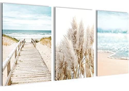 Quadro decorativo Mare - Completamente Pronto Da Appendere - Collage Moderno - Camera Da Letto Del Soggiorno N004836a