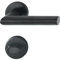 HOPPE Amsterdam 12033224 Poignée de porte sur rosace WC en acier inoxydable Noir mat