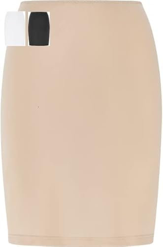 Naturana 3611 Halbrock/Unterrock Gr. 36-52 Weiss schwarz Light beige Farbe Schwarz, Größe 46