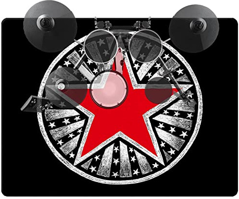 PRIHALF Drum Rug, Drum Set Carpet,Bedroom Living Room Decor,Soundproof Rug Pads Drum Accessories for Drum Set,Non-Slip Carpet,Great Gift for Drummers,100% Polyester(C,2.6 * 4ft)
