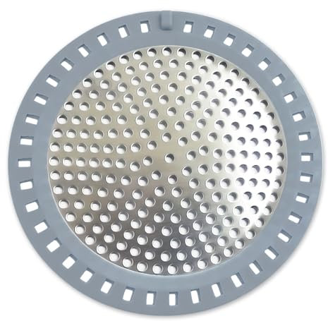 Huntonry Drain Hair Catcher, Shower Hair Drain Catcher, Shower Drain Cover, Bathtub Drain Strainer, Tub Hair Catcher, Bathroom Sink Strainer Hair Trap Filter, Bathroom Drain Defender, Flat, Round