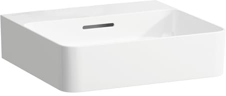 LAUFEN VAL Aufsatzwaschtisch, ohne Hahnloch, mit Überlauf, US geschl. 450x420mm, H816280A001091, Farbe: Weiß