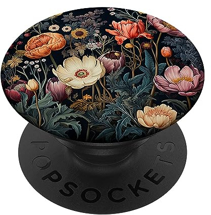 floral flower beautiful flowers and leaves green PopSockets Swappable PopGrip