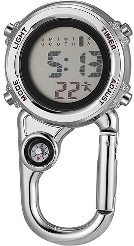 Mikikit 1Stk Taschenuhr Outdoor Uhr zeitschaltuhren für draußen überlebensrucksack Pflegerucksack für Krankenschwestern Clip Gürtel Brosche anschließen Mann Gurt Zinklegierung